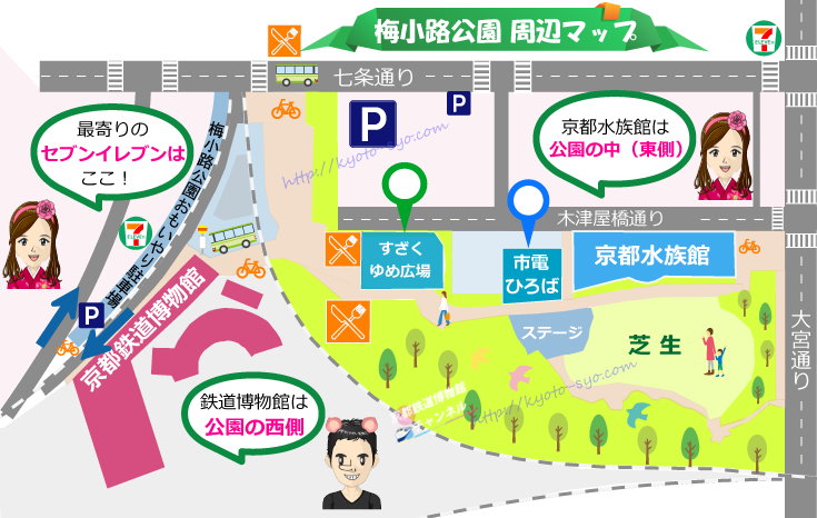 京都鉄道博物館の周辺マップ